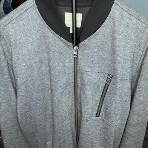 Lightweight Gray Zip-Up Jacket